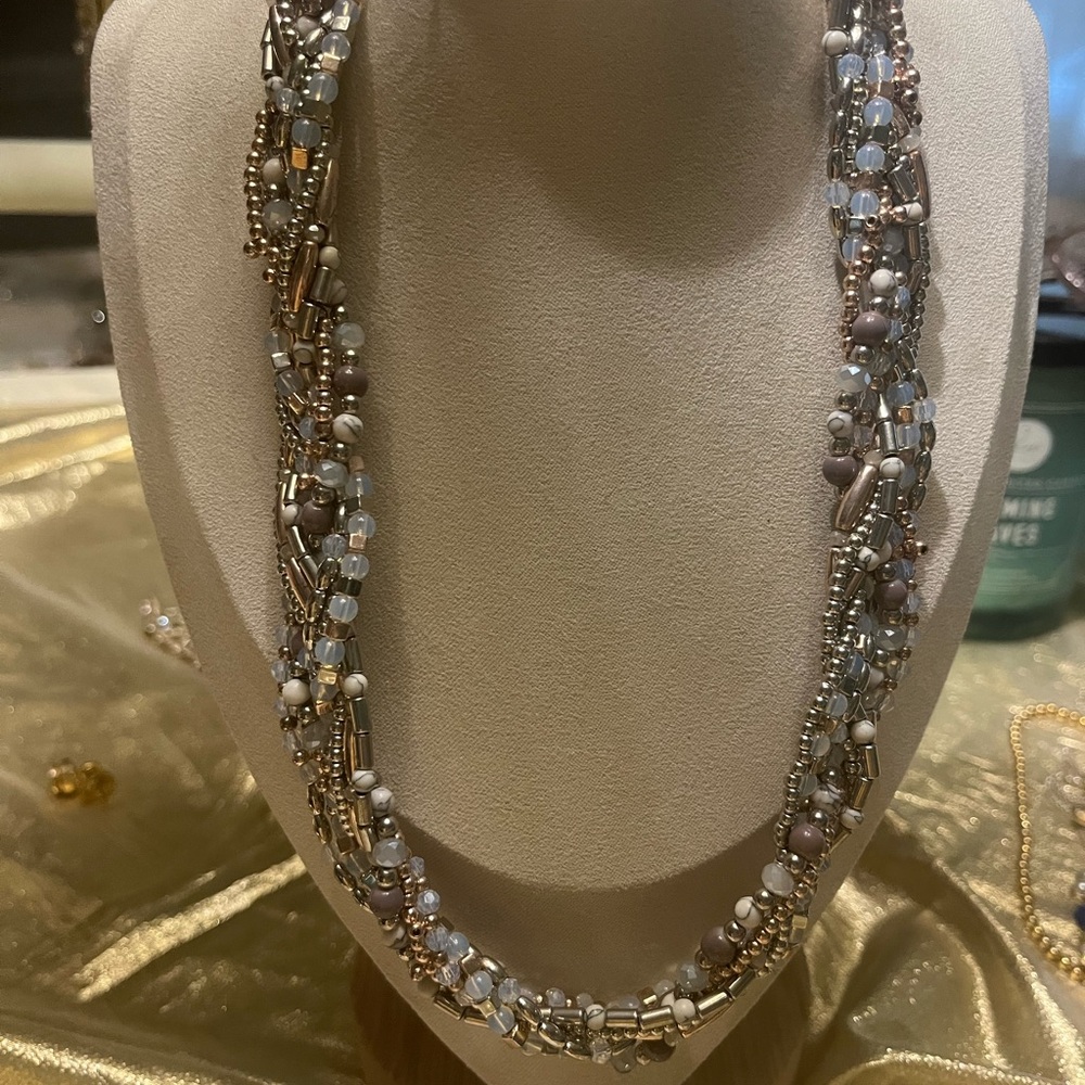 Elegant Multi-Strand Beaded Necklace